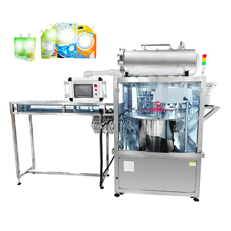 Four-head Spout Bag Filling and Capping Machine Four-head Spout Bag Filling and Capping Machine